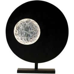 Holländer LUNA RUND Tischleuchte LED Schwarz, Silber, Braun, 1-flammig -Günstiges Tischlampen Geschäft hollaender luna rund tischleuchte 300 k 12253 s 1