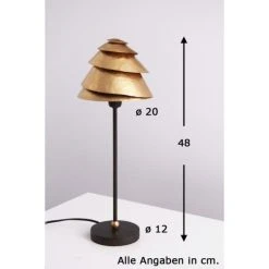Holl&auml;nder SNAIL ONE Tischleuchte Braun, Gold, 1-flammig -Günstiges Tischlampen Geschäft hollaender snail one tischleuchte 300 12101 2