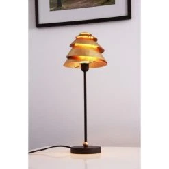 Holl&auml;nder SNAIL ONE Tischleuchte Braun, Gold, 1-flammig -Günstiges Tischlampen Geschäft hollaender snail one tischleuchte 300 12101 7