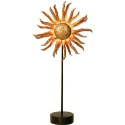Holländer SONNE Tischleuchte Schwarz, Braun, Gold, 6-flammig -Günstiges Tischlampen Geschäft hollaender sonne tischleuchte 300 k 12195 x 1
