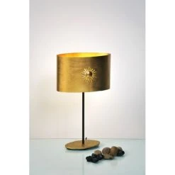 Holländer SUN OVAL Tischleuchte Braun, Gold, 1-flammig