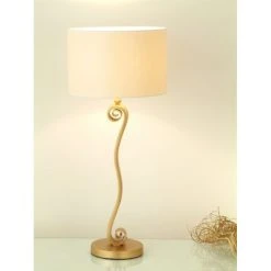 Holländer TROFEO Tischleuchte Weiß, Gold, 1-flammig