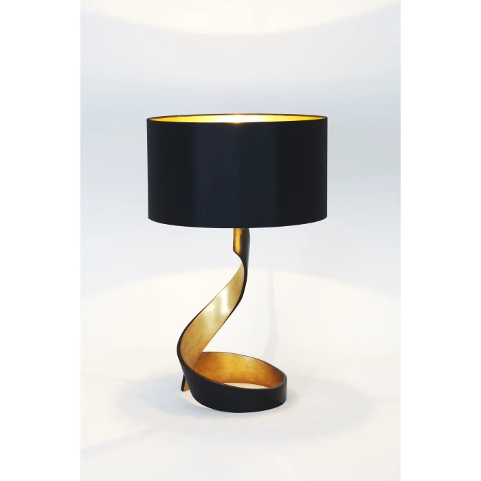 Holländer VORTICE Tischleuchte Schwarz-Gold, 1-flammig 4 Holländer VORTICE Tischleuchte Schwarz-Gold, 1-flammig – Bild 2