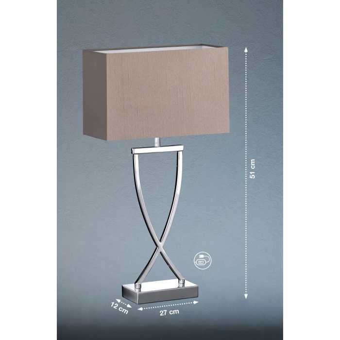 Honsel Leuchten Honsel Anni Tischleuchte Chrom, 1-flammig 4 Honsel Leuchten Honsel Anni Tischleuchte Chrom, 1-flammig – Bild 2