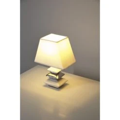 Honsel Leuchten Honsel Sophie Tischleuchte Chrom, Weiß, 1-flammig