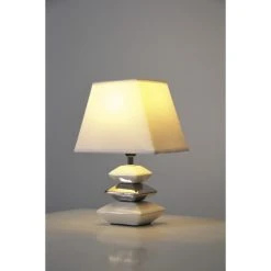 Honsel Leuchten Honsel Sophie Tischleuchte Chrom, Weiß, 1-flammig -Günstiges Tischlampen Geschäft honsel sophie tischleuchte 96751 do1 3