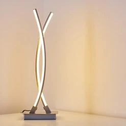 Hofstein Horpmaal Tischleuchte LED Nickel-Matt, 2-flammig -Günstiges Tischlampen Geschäft horpmaal tischleuchte h3273449 do1 10