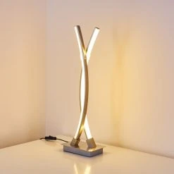 Hofstein Horpmaal Tischleuchte LED Nickel-Matt, 2-flammig -Günstiges Tischlampen Geschäft horpmaal tischleuchte h3273449 do1 11