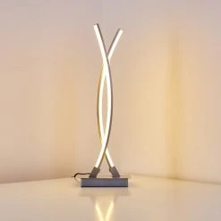 Hofstein Horpmaal Tischleuchte LED Nickel-Matt, 2-flammig -Günstiges Tischlampen Geschäft horpmaal tischleuchte h3273449 do1 13