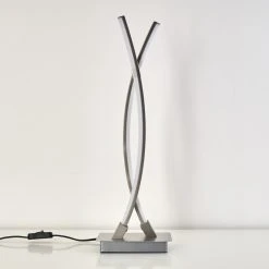 Hofstein Horpmaal Tischleuchte LED Nickel-Matt, 2-flammig -Günstiges Tischlampen Geschäft horpmaal tischleuchte h3273449 do1 15