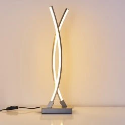 Hofstein Horpmaal Tischleuchte LED Nickel-Matt, 2-flammig -Günstiges Tischlampen Geschäft horpmaal tischleuchte h3273449 do1 2