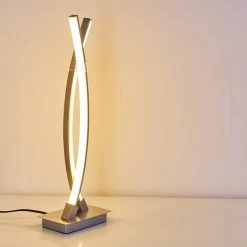 Hofstein Horpmaal Tischleuchte LED Nickel-Matt, 2-flammig -Günstiges Tischlampen Geschäft horpmaal tischleuchte h3273449 do1 3