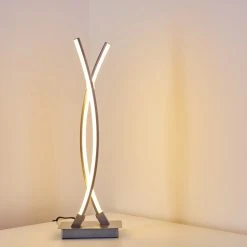 Hofstein Horpmaal Tischleuchte LED Nickel-Matt, 2-flammig -Günstiges Tischlampen Geschäft horpmaal tischleuchte h3273449 do1 5