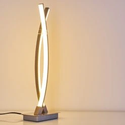 Hofstein Horpmaal Tischleuchte LED Nickel-Matt, 2-flammig -Günstiges Tischlampen Geschäft horpmaal tischleuchte h3273449 do1 7