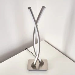 Hofstein Horpmaal Tischleuchte LED Nickel-Matt, 2-flammig -Günstiges Tischlampen Geschäft horpmaal tischleuchte h3273449 do1 9