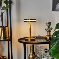 Hofstein Huallilemu Tischleuchte LED Altmessing, 1-flammig -Günstiges Tischlampen Geschäft huallilemu tischleuchte h3610206 8