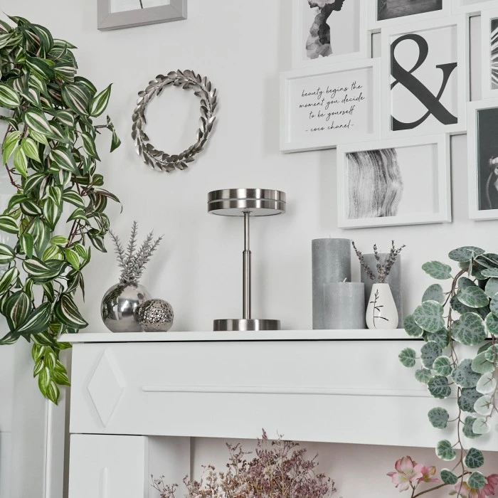 Hofstein Huallilemu Tischleuchte LED Nickel-Matt, 1-flammig 4 Hofstein Huallilemu Tischleuchte LED Nickel-Matt, 1-flammig – Bild 2