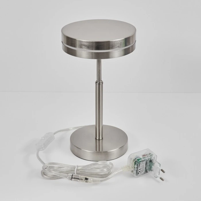 Hofstein Huallilemu Tischleuchte LED Nickel-Matt, 1-flammig 7 Hofstein Huallilemu Tischleuchte LED Nickel-Matt, 1-flammig – Bild 5