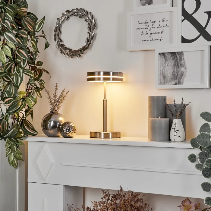 Hofstein Huallilemu Tischleuchte LED Nickel-Matt, 1-flammig 9 Hofstein Huallilemu Tischleuchte LED Nickel-Matt, 1-flammig – Bild 7