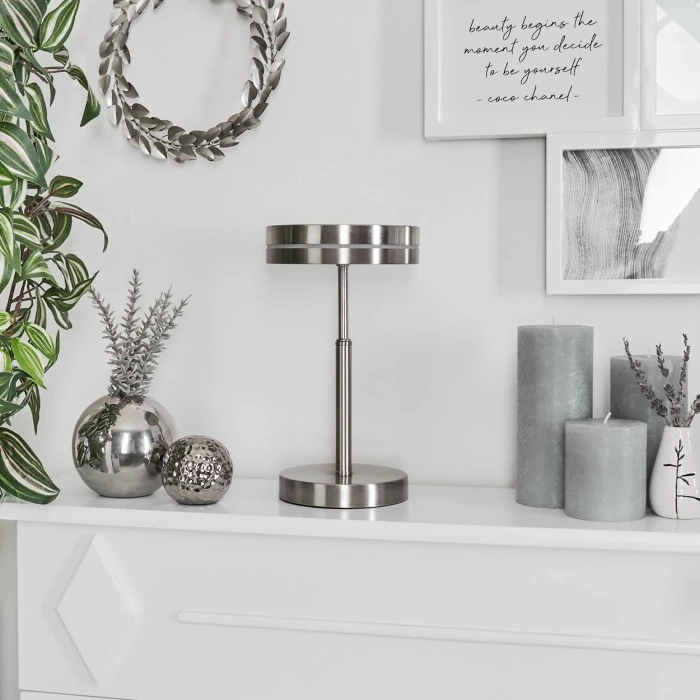 Hofstein Huallilemu Tischleuchte LED Nickel-Matt, 1-flammig 12 Hofstein Huallilemu Tischleuchte LED Nickel-Matt, 1-flammig – Bild 10