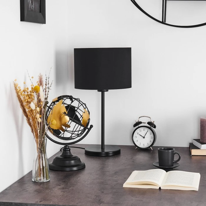 Hofstein Huarate Tischleuchte Schwarz, 1-flammig 4 Hofstein Huarate Tischleuchte Schwarz, 1-flammig – Bild 2