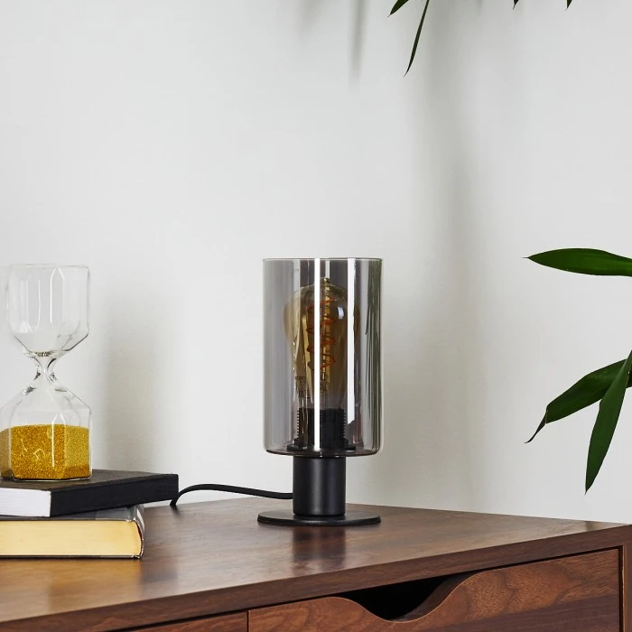 Hofstein Hunouri Tischleuchte Schwarz, 1-flammig 4 Hofstein Hunouri Tischleuchte Schwarz, 1-flammig – Bild 2