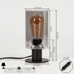 Hofstein Hunouri Tischleuchte Schwarz, 1-flammig 15 Hofstein Hunouri Tischleuchte Schwarz, 1-flammig -Günstiges Tischlampen Geschäft hunouri tischleuchte h3412367 3