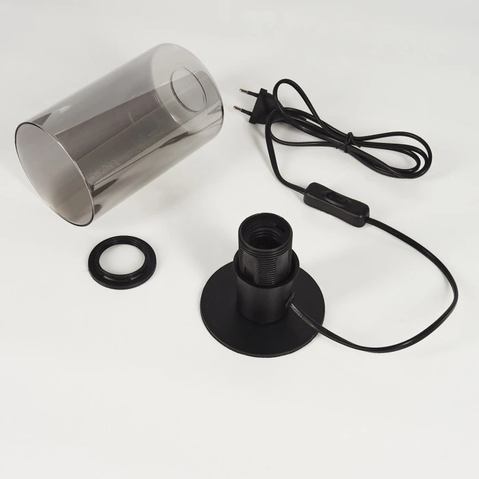 Hofstein Hunouri Tischleuchte Schwarz, 1-flammig 7 Hofstein Hunouri Tischleuchte Schwarz, 1-flammig – Bild 5