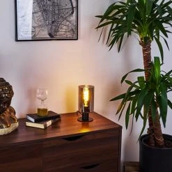 Hofstein Hunouri Tischleuchte Schwarz, 1-flammig 18 Hofstein Hunouri Tischleuchte Schwarz, 1-flammig -Günstiges Tischlampen Geschäft hunouri tischleuchte h3412367 6