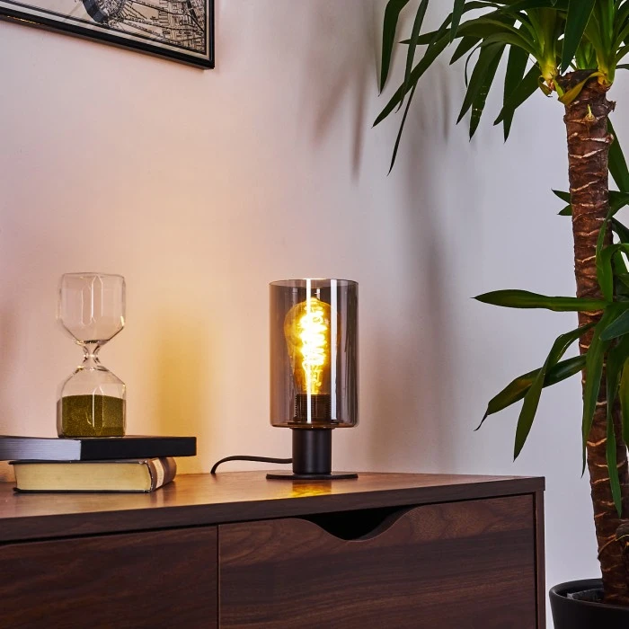 Hofstein Hunouri Tischleuchte Schwarz, 1-flammig 11 Hofstein Hunouri Tischleuchte Schwarz, 1-flammig – Bild 9