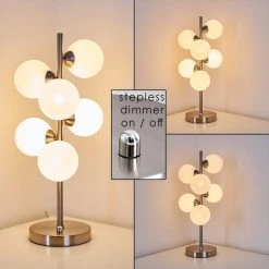 Hofstein Hyco Tischleuchte Nickel glänzend, 6-flammig -Günstiges Tischlampen Geschäft hyco tischleuchte h3354162 2