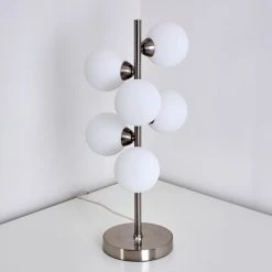 Hofstein Hyco Tischleuchte Nickel glänzend, 6-flammig -Günstiges Tischlampen Geschäft hyco tischleuchte h3354162 5