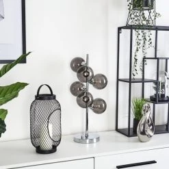 Hofstein Hyco Tischleuchte Chrom, 6-flammig -Günstiges Tischlampen Geschäft hyco tischleuchte h3538067 11