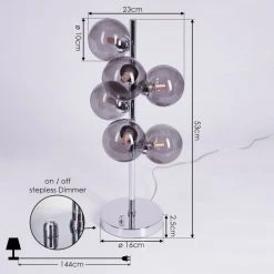 Hofstein Hyco Tischleuchte Chrom, 6-flammig -Günstiges Tischlampen Geschäft hyco tischleuchte h3538067 3