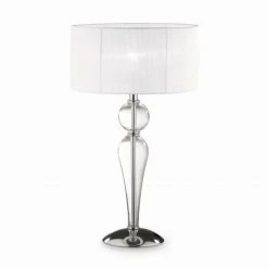 Ideallux Ideal Lux DUCHESSA Tischleuchte Chrom, Transparent, Klar, 1-flammig