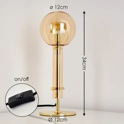 Hofstein Ikeda Tischleuchte Gold, 1-flammig -Günstiges Tischlampen Geschäft ikeda tischleuchte h3361399 1