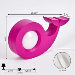 Hofstein Ilanz Tischleuchte LED Lila, 1-flammig -Günstiges Tischlampen Geschäft ilanz tischleuchte h3542392 3