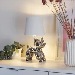 Hofstein Inupal Tischleuchte Silber, 1-flammig -Günstiges Tischlampen Geschäft inupal tischleuchte h3396445 6