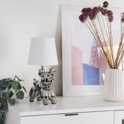 Hofstein Inupal Tischleuchte Silber, 1-flammig -Günstiges Tischlampen Geschäft inupal tischleuchte h3396445 8