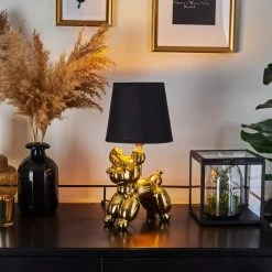 Hofstein Inupal Tischleuchte Gold, 1-flammig