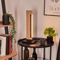 Hofstein Inzino Tischleuchte LED Schwarz, Naturfarben, 1-flammig -Günstiges Tischlampen Geschäft inzino tischleuchte h3456729 10