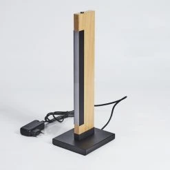 Hofstein Inzino Tischleuchte LED Schwarz, Naturfarben, 1-flammig -Günstiges Tischlampen Geschäft inzino tischleuchte h3456729 4