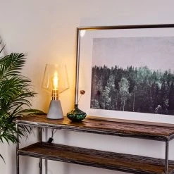 Hofstein Jaen Tischleuchte Grau, Kupferfarben, 1-flammig -Günstiges Tischlampen Geschäft jaen tischleuchte h3398340 8