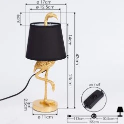 Hofstein Janine Tischleuchte Gold, 1-flammig -Günstiges Tischlampen Geschäft janine tischleuchte h3396278 3