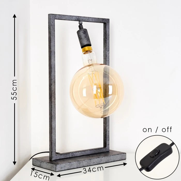 Hofstein Janskloster Tischleuchte Schwarz, 1-flammig 4 Hofstein Janskloster Tischleuchte Schwarz, 1-flammig – Bild 2