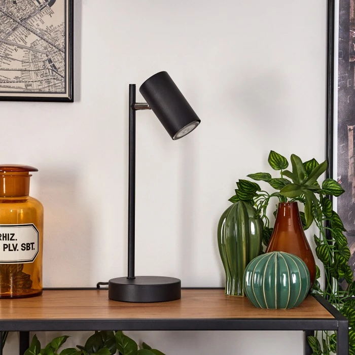 Hofstein Javel Tischleuchte Chrom, Schwarz, 1-flammig 4 Hofstein Javel Tischleuchte Chrom, Schwarz, 1-flammig – Bild 2