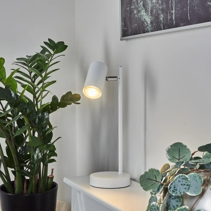 Hofstein Javel Tischleuchte Chrom, Weiß, 1-flammig 3 Hofstein Javel Tischleuchte Chrom, Weiß, 1-flammig