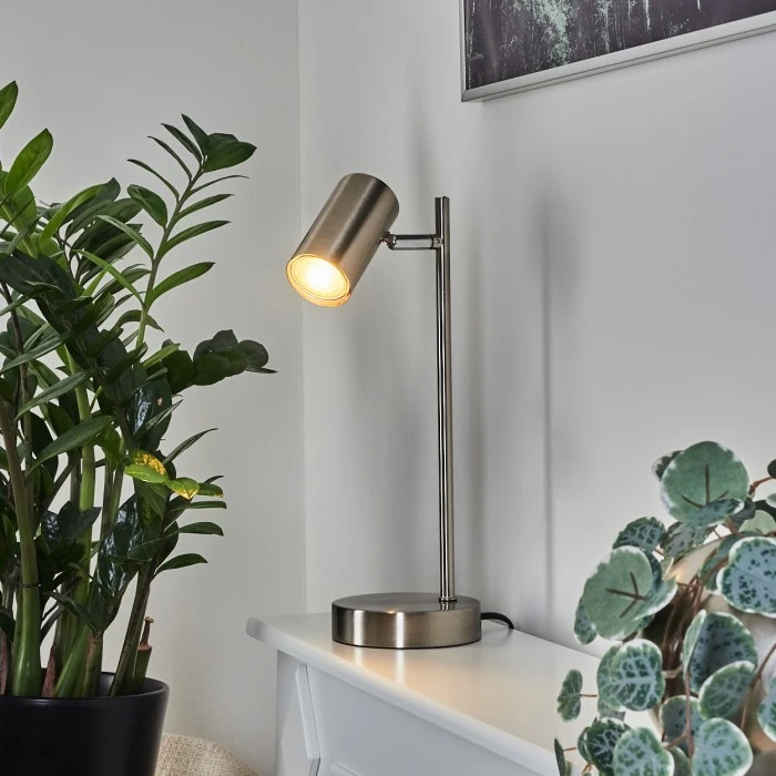 Hofstein Javel Tischleuchte Nickel-Matt, Chrom, 1-flammig 11 Hofstein Javel Tischleuchte Nickel-Matt, Chrom, 1-flammig – Bild 9