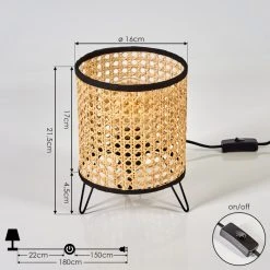 Hofstein Jonas Tischleuchte Schwarz, 1-flammig -Günstiges Tischlampen Geschäft jonas tischleuchte h3405598 3