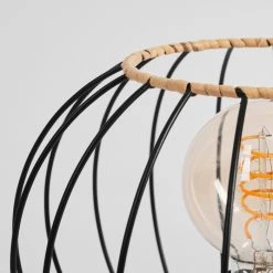 Hofstein Journy Tischleuchte Schwarz, Naturfarben, 1-flammig -Günstiges Tischlampen Geschäft journy tischleuchte h3539996 5